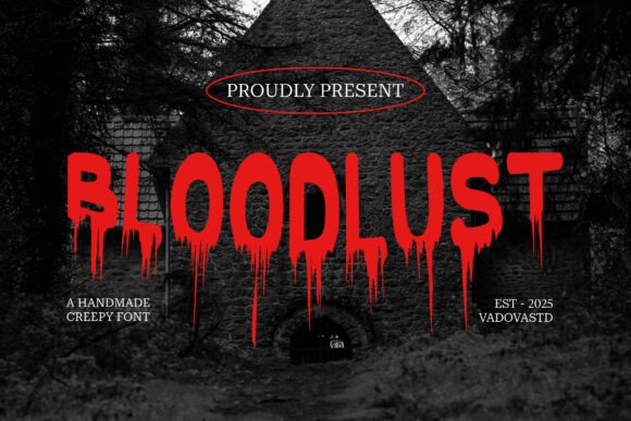 Bloodlust Typeface: A Bold Horror Display Font for Dark Digital Brands