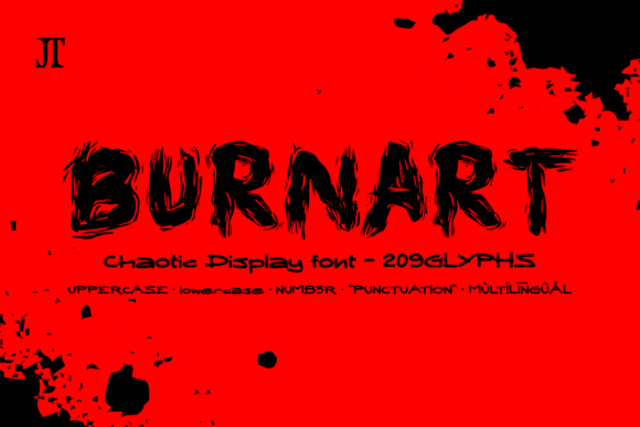 Burnart: The Bold Chaotic Display Font for High-Impact Editorial Design