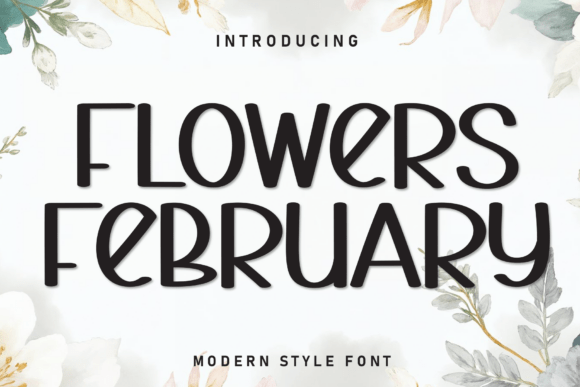 Flowers February: A Handwritten Display Font for Charming Brand Identity