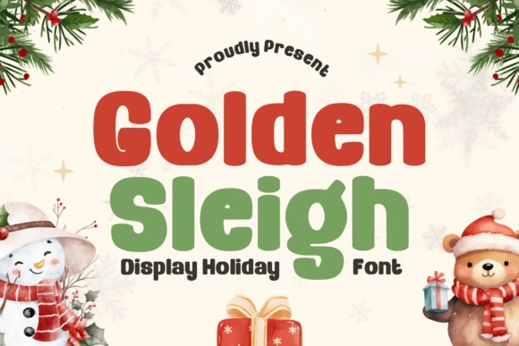 Golden Sleigh: A Luxurious Holiday Font for Brand Upgrades