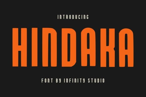 Hindaka: A Bold Condensed Display Font for Impactful Craft Designs