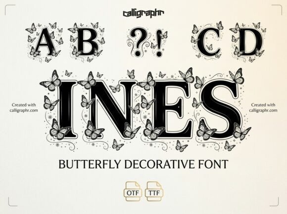 Ines: A Premium Decorative Display Font for Elegant Designs