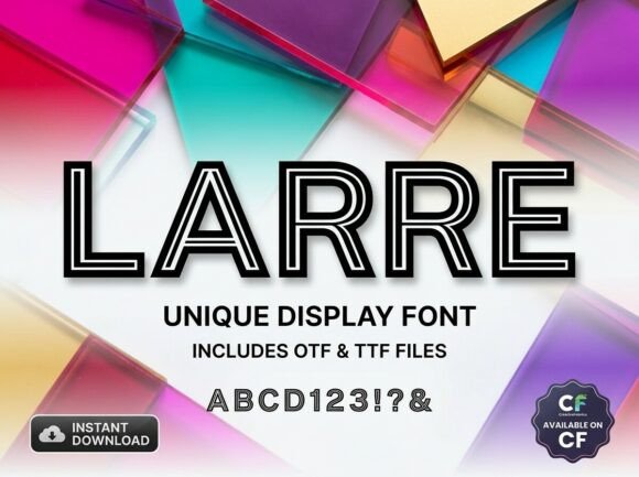 Larre: A Crisp Display Typeface for Modern Editorial Design