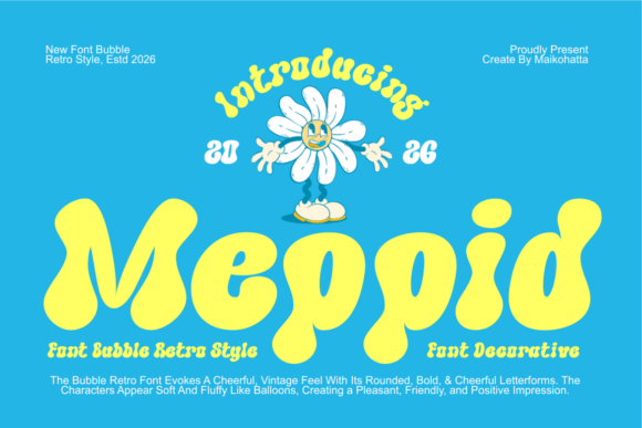 Meppid Retro Bubble Typeface Review for Crafters