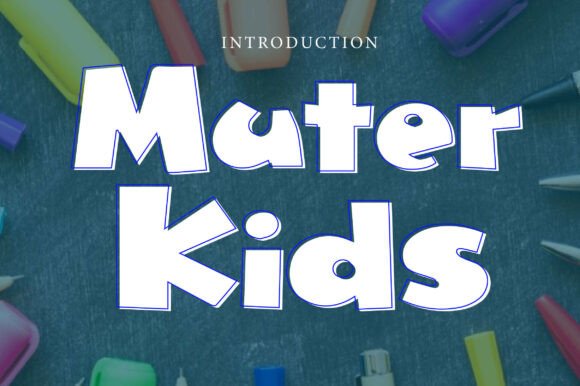 Muter Kids Typeface: Bold Display Font for Playful Crafts