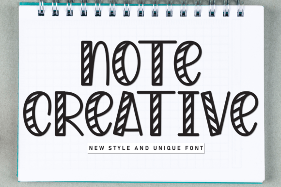 Note Creative: A Whimsical Display Typeface for Handmade Branding