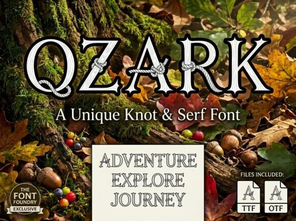 Ozark Display Typeface for Modern Digital Branding