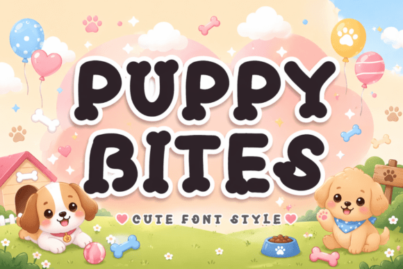Puppy Bites: A Cute Display Font for Playful Web Design