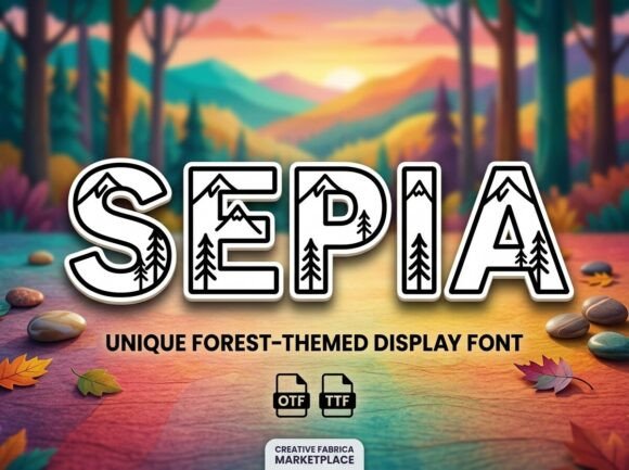 Sepia Display Typeface for Bold Campaign Headlines