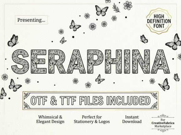 Seraphina Display Typeface for Editorial Design