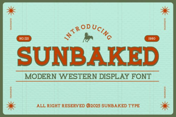 Sunbaked: A Bold Western Display Font for Modern Web Design