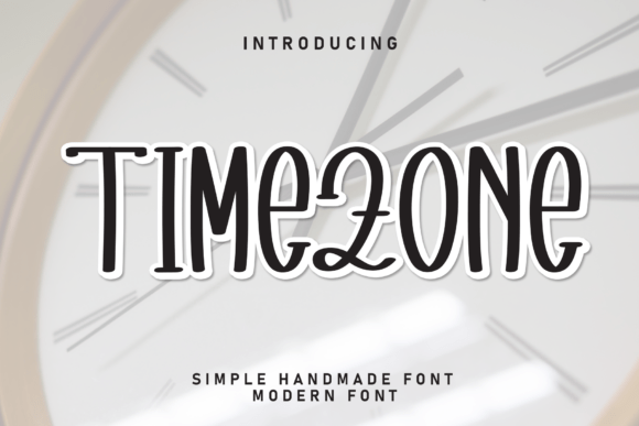 Timezone: A Playful Handwritten Display Font for Editorial Design